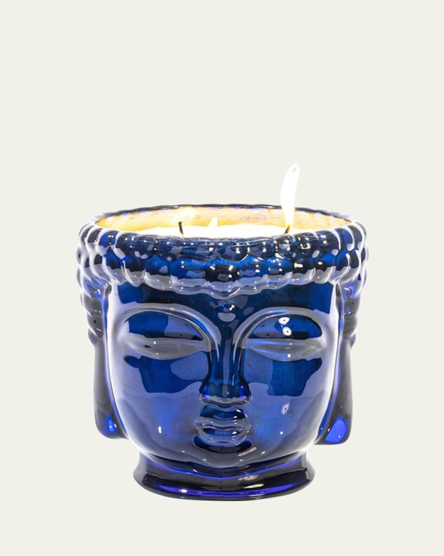 40 oz Caesonia Sapphire Blue Buddha Candle